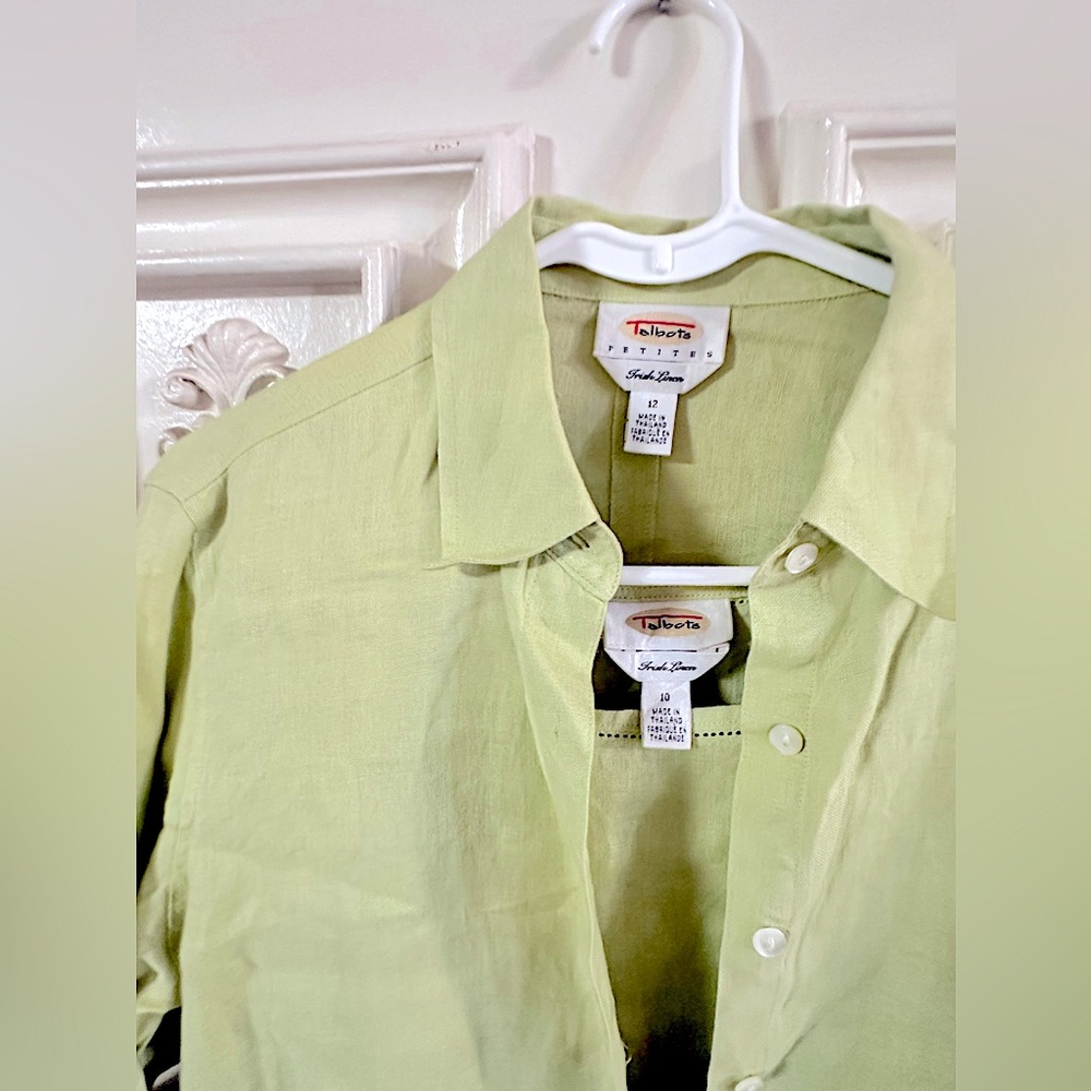NWOT: Womenโs 2pc Linen Tank Top+Button Down Blouse๐Lightweight Dressy Casual - Picture 7 of 16